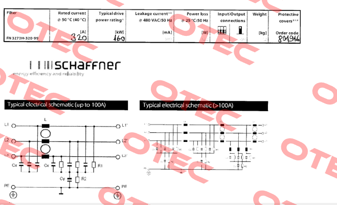 FN3270H-320-99 Schaffner