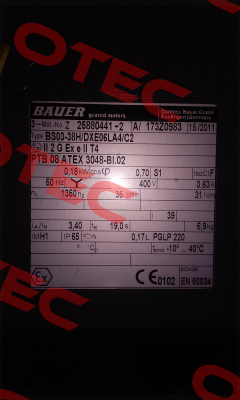 BS03-38H/DXE06LA4/C2  Bauer