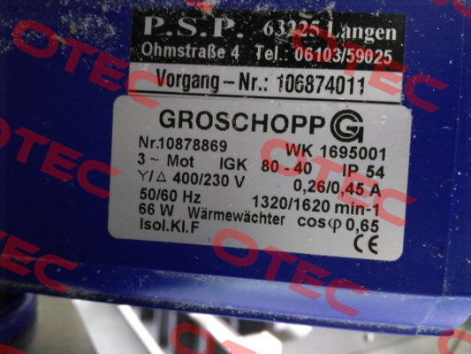 IGKU80-40/Z20  Groschopp
