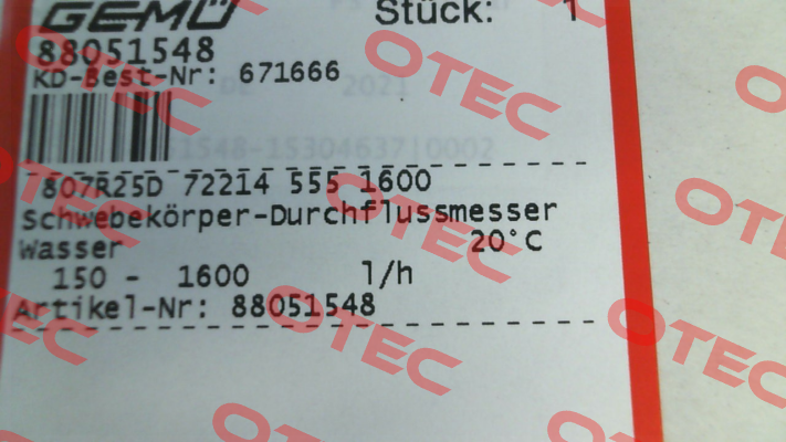 807R25D 72214 555 1600 Gemü