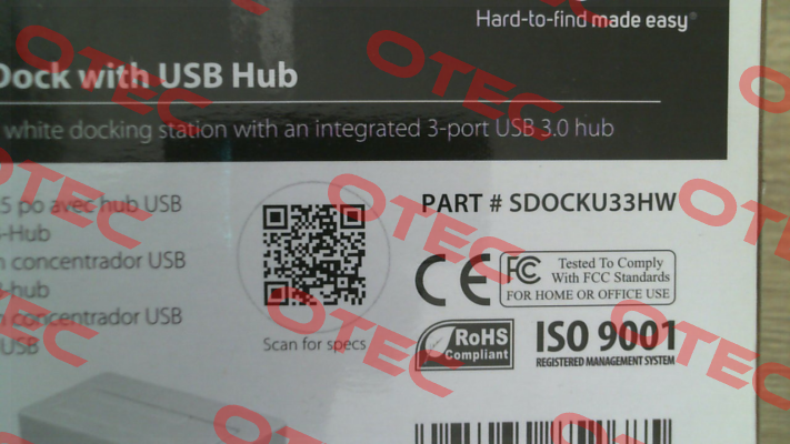 SDOCKU33HW Startech