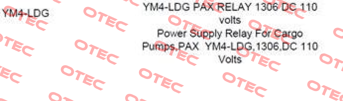 YM4-LDG PAX RELAY 1306 DC 110  Luxco (formerly Westronics)