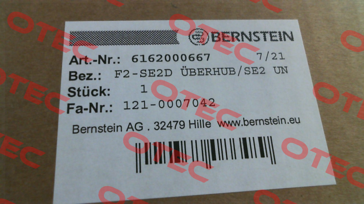 P/N: 6162000667, Type:  F2-SE2D Bernstein