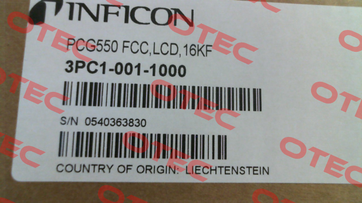 3PC1-001-1000 	PCG550 FCC,LCD,16KF Inficon