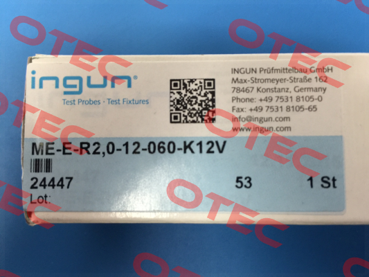 ME-E-R2,0-12-060-K12V (24447) for 1.... 10 pcs Ingun