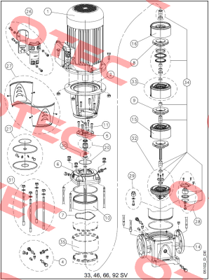 KL01AC0 - KIT SV33/46/66/92 M.SEAL+OR EP Lowara