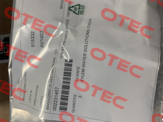 TEN BT-FN/14X22 WRAS   VB3E2GG Lowara