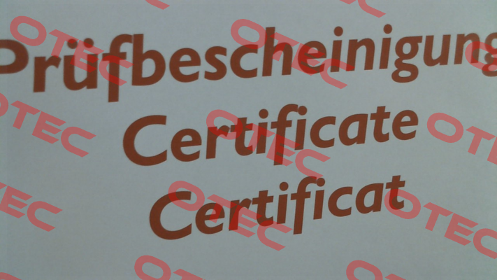 Inspection certificate for DTX-4000 Hans Schmidt