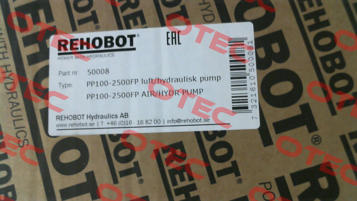 p/n: 50008, Type: PP100-2500FP Rehobot