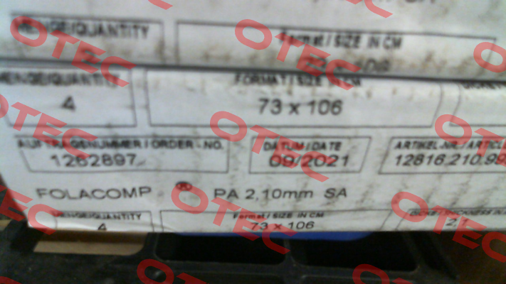 Folacomp PA 1060 x 730 x 2,10 mm Folex
