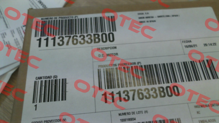 DO111.3763.3B.00 Sr.N:15040408 Doga