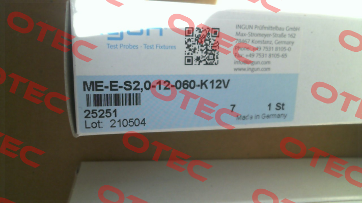 P/N: 25251, Type: ME-E-S2,0-12-060-K12V Ingun
