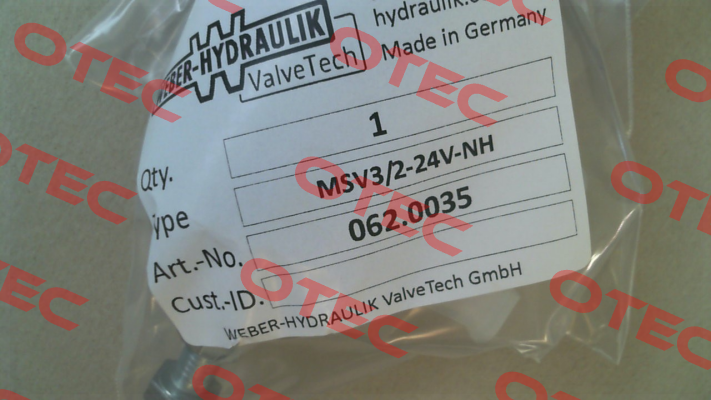 MSV3/2-24V-NH Weber