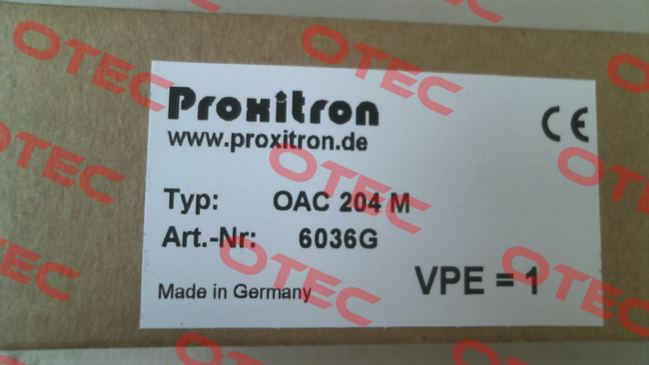 6036G / OAC 204 M Proxitron