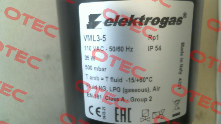 VML3-5 (110 V AC) Elektrogas