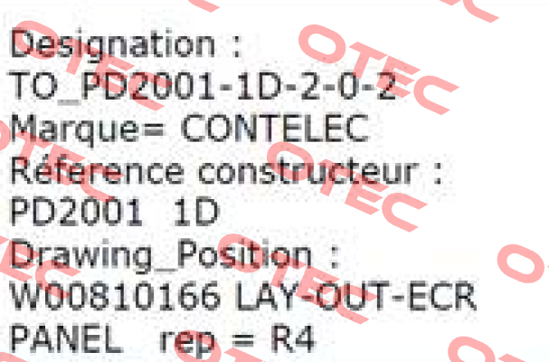 PD2001 - 1D 2-0-2 - OEM  Contelec