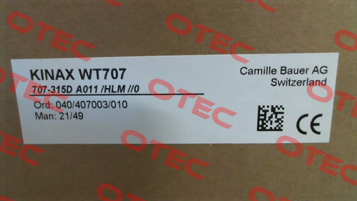 Kinax WT707 Camille Bauer