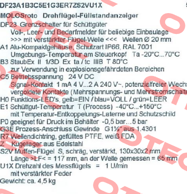 DF23A 1B3C5E1G3ER7ZS2VU1X  Mollet