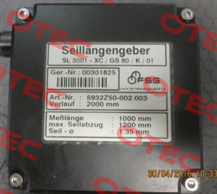 SL3001/XQ/GS80/K/01 (5932Z50-002.103) FSG Fernsteuergeräte