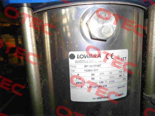 Turbine for SV-607F75T, Cod:1C2541371  Lowara