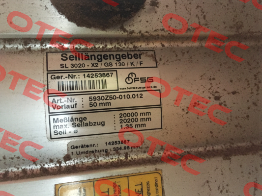 SL 3020-X2/GS130/K/F-01  FSG Fernsteuergeräte