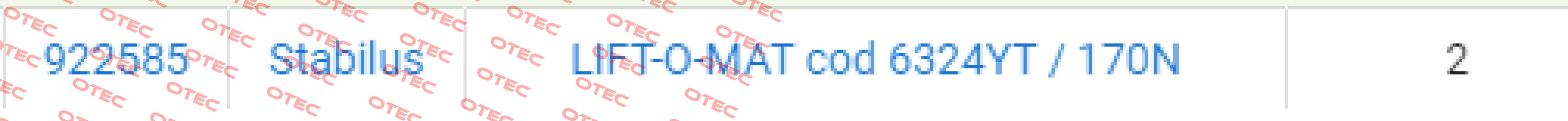 LIFT-O-MAT cod 6324YT / 170N Stabilus