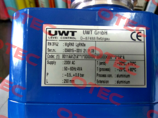 RN 3002  (В011АА1Z1А)  Uwt