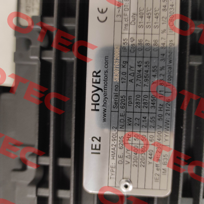 HMA2 90 L-2 (2.5kW, B3) Hoyer Motors
