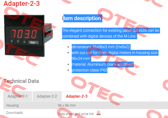 ADAPTER-2-3 Montwill