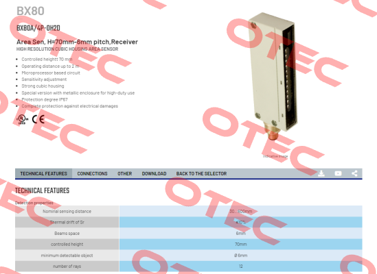 BX80A/4P-0H2D Micro Detectors / Diell (now Datasensing)