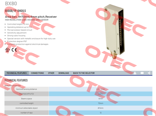 BX80B/1P-0H6XLS Micro Detectors / Diell (now Datasensing)
