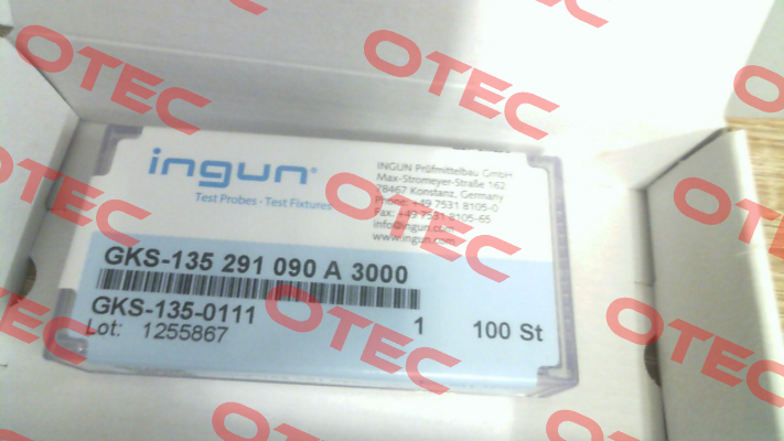 P/N: GKS-135-0111 Type: GKS-135 291 090 A 300 Ingun