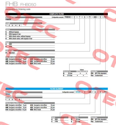 FHB-050-4-S-V-F1-A16-S-P01 MP Filtri