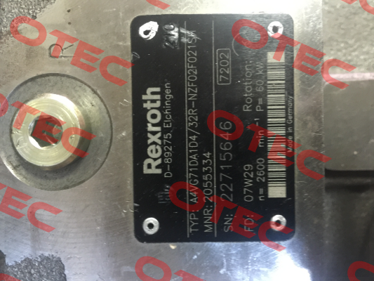 A4VG71DA1D4/32R-NZF02F021SH  Rexroth