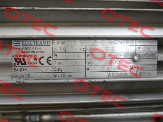 3VZ 90-L2-C not available, can be replaced by complete motor AP2.20D2N23 Electramo