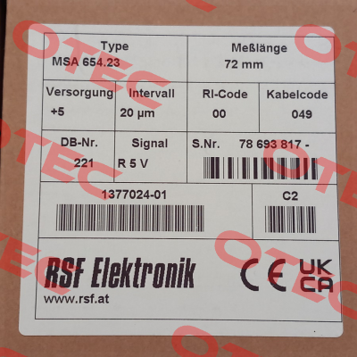 MSA 654.23 Rsf Elektronik