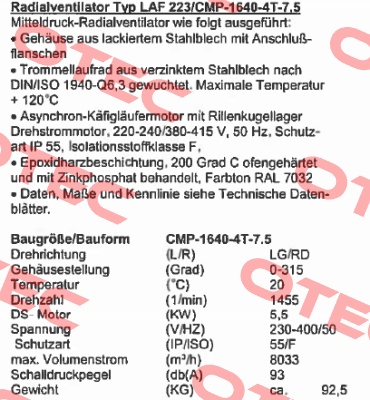 LAF 223/CMP-1640-4T-7.5  Sodeca
