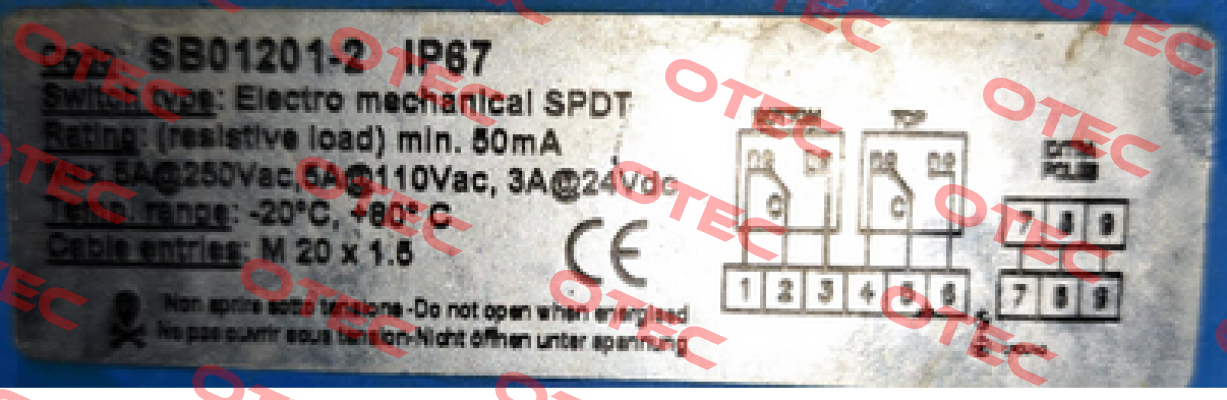 SB0121-2 IP67 old code/ SB01200-20W01A2 new code Soldo