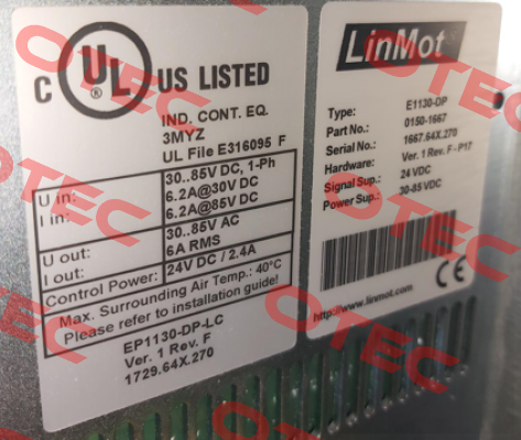 E1130-DP / 0150-1667 Linmot