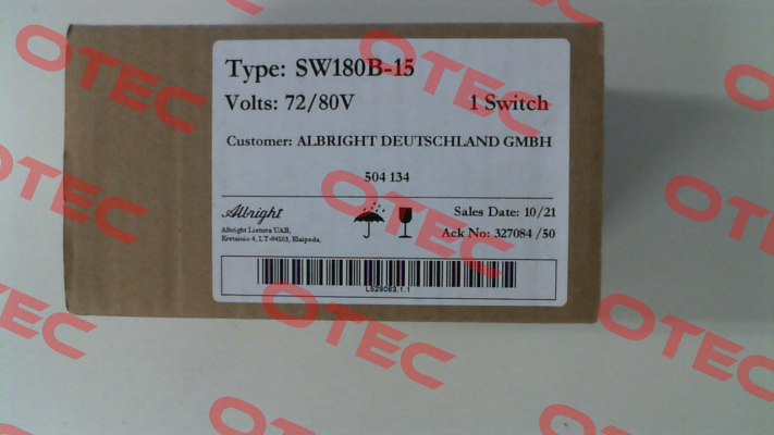 SW 180 B-15 72-80V INT Albright