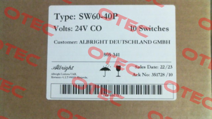 505341 SW 60-40 P 24V CO Albright