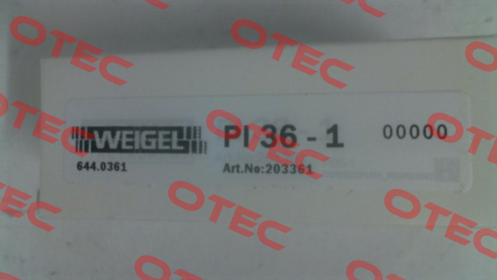 Nr. 644.0361 / Type PI 36-1 Weigel