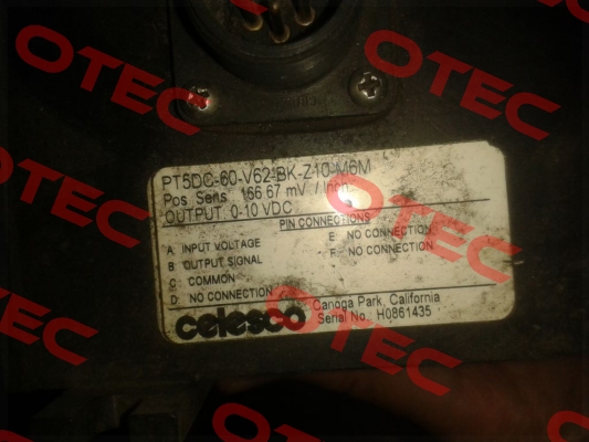 PT5DC-60-V62-BK-Z10-M6M Celesco