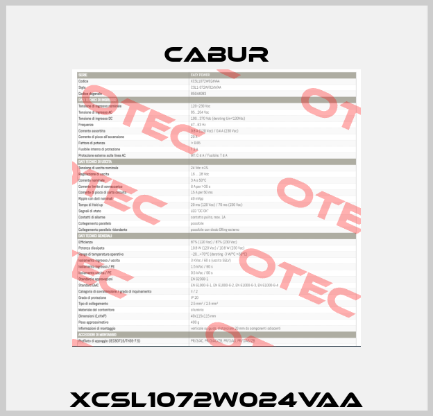 XCSL1072W024VAA Cabur