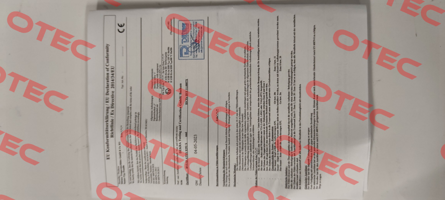 Manufacture Certificate Dittmer