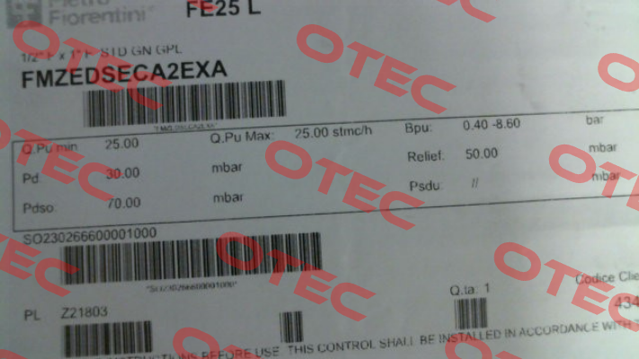 FMZEDSECA2EXA /  S/N 201506514466 Pietro Fiorentini