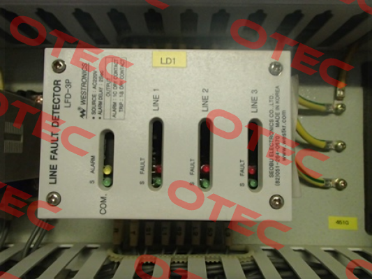 Power card (PCB) for LFD(LINE FAULT DETECTOR) Luxco (formerly Westronics)