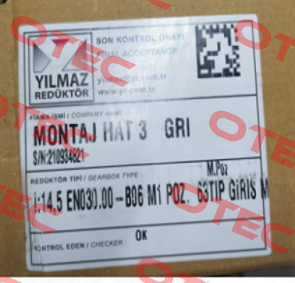 210934821 Yılmaz Redüktör