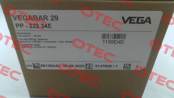 VEGABAR 29 \ B29.XXXX3QCSZB Vega