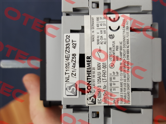 NLT125/4E/Z33-D2/1/4x58/62 Sontheimer